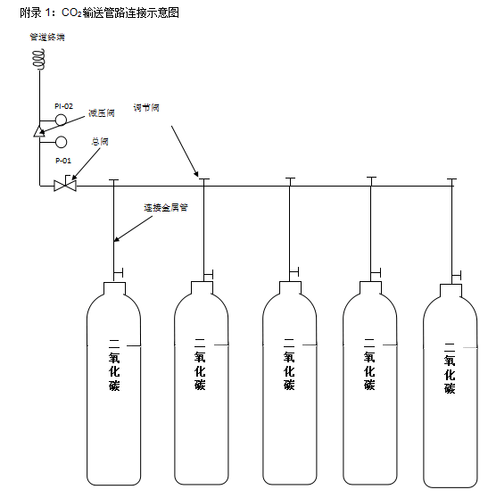 二氧化碳輸送管路連接示意圖